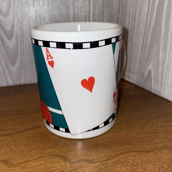 Lot Of 4 Vintage Playing Card Poker Chip Coffee Mugs - Picture 3 of 10